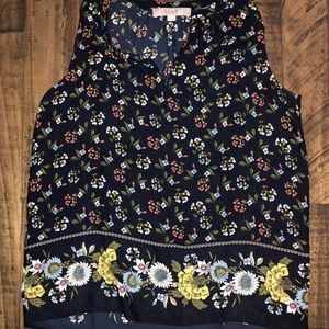 NWOT LOFT floral tank top